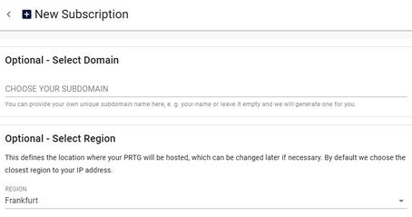 Subscription Setup